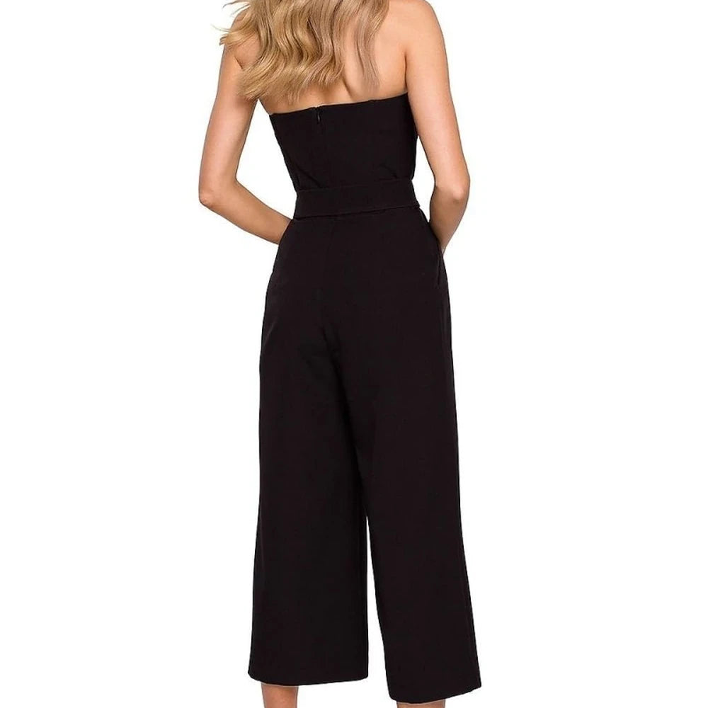 Pink Corset Jumpsuit with Bow Detail