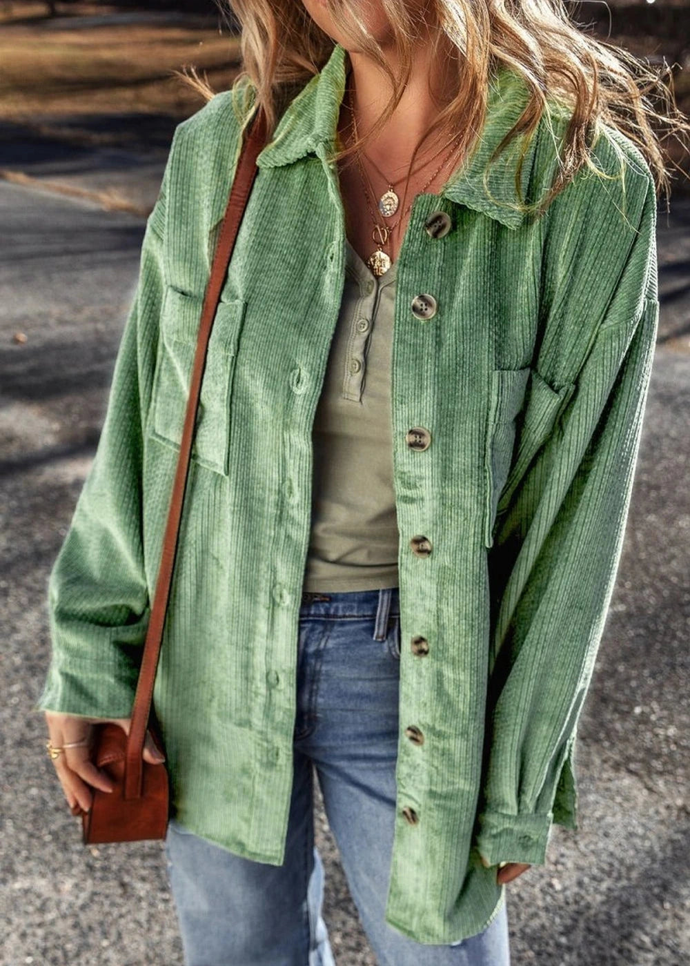 Polyester blend long sleeve jacket