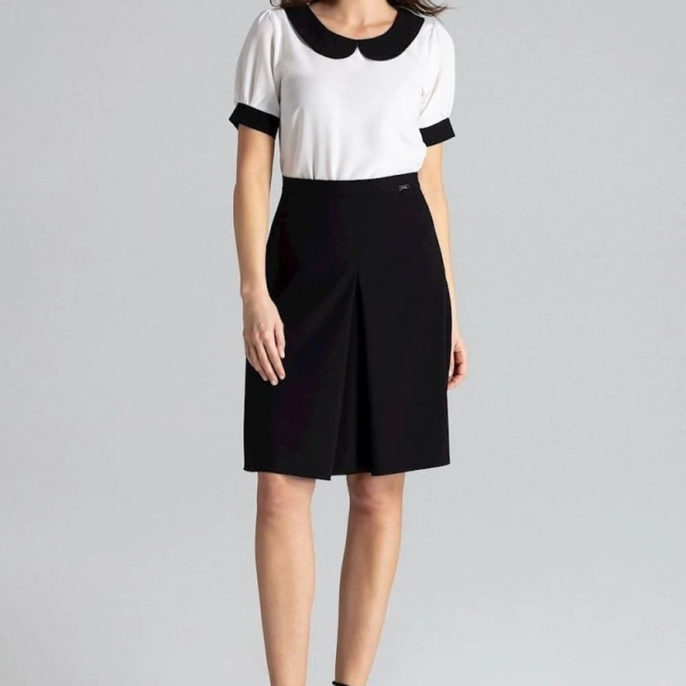 Short Sleeve Blouse with Collar