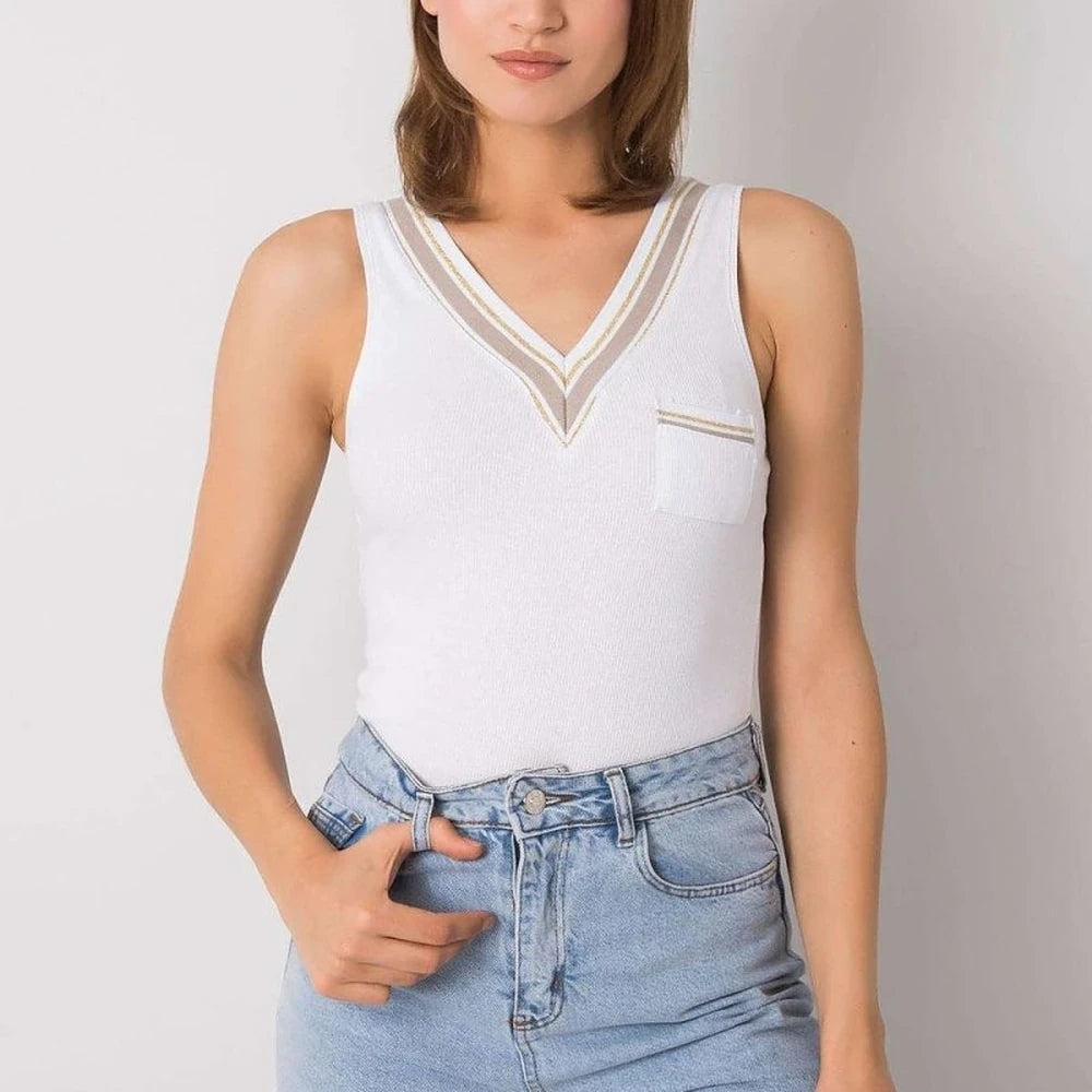 Cotton Heart Neckline Sleeveless Top