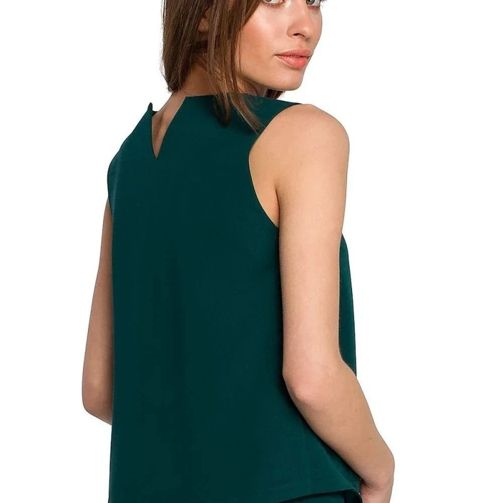 Sleeveless Trapeze Blouse