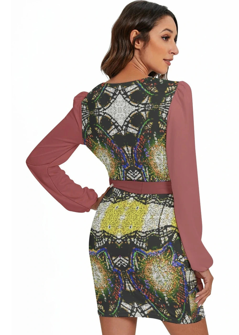All-Over Women's Long Sleeve Dress