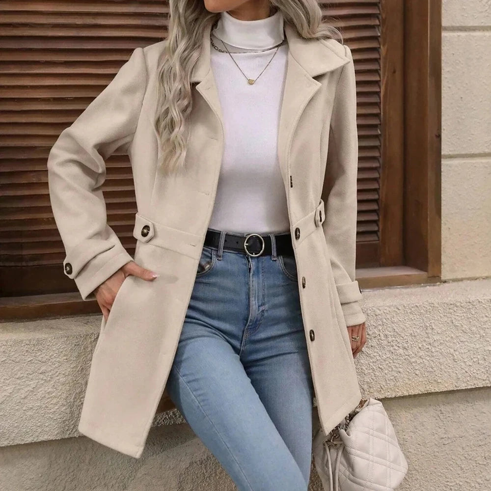 Button Up Long Sleeve Coat
