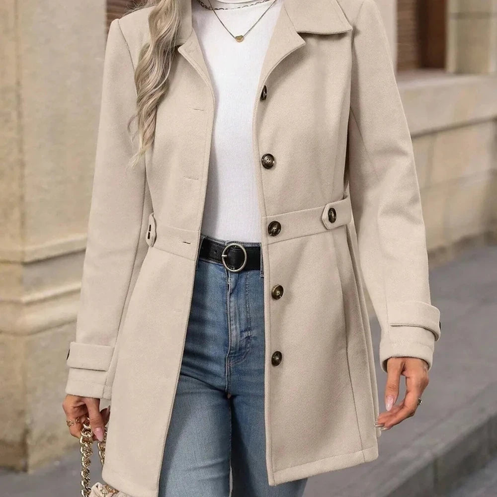 Button Up Long Sleeve Coat