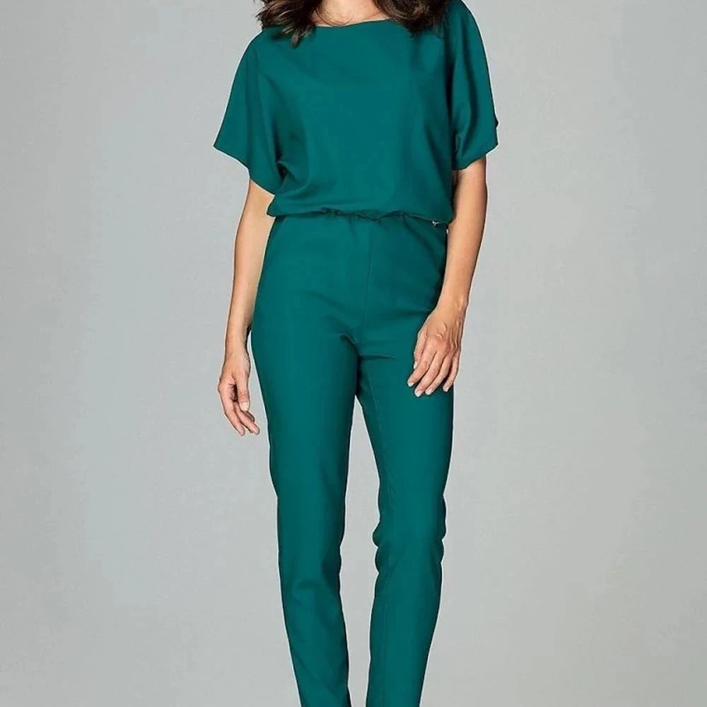 Classic Kimono Sleeve Jumpsuit with Pockets
