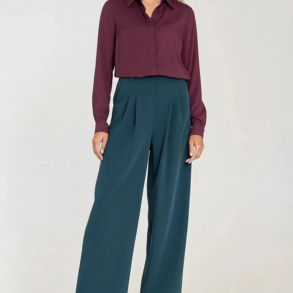 Women's High Waist Wide Leg Trousers