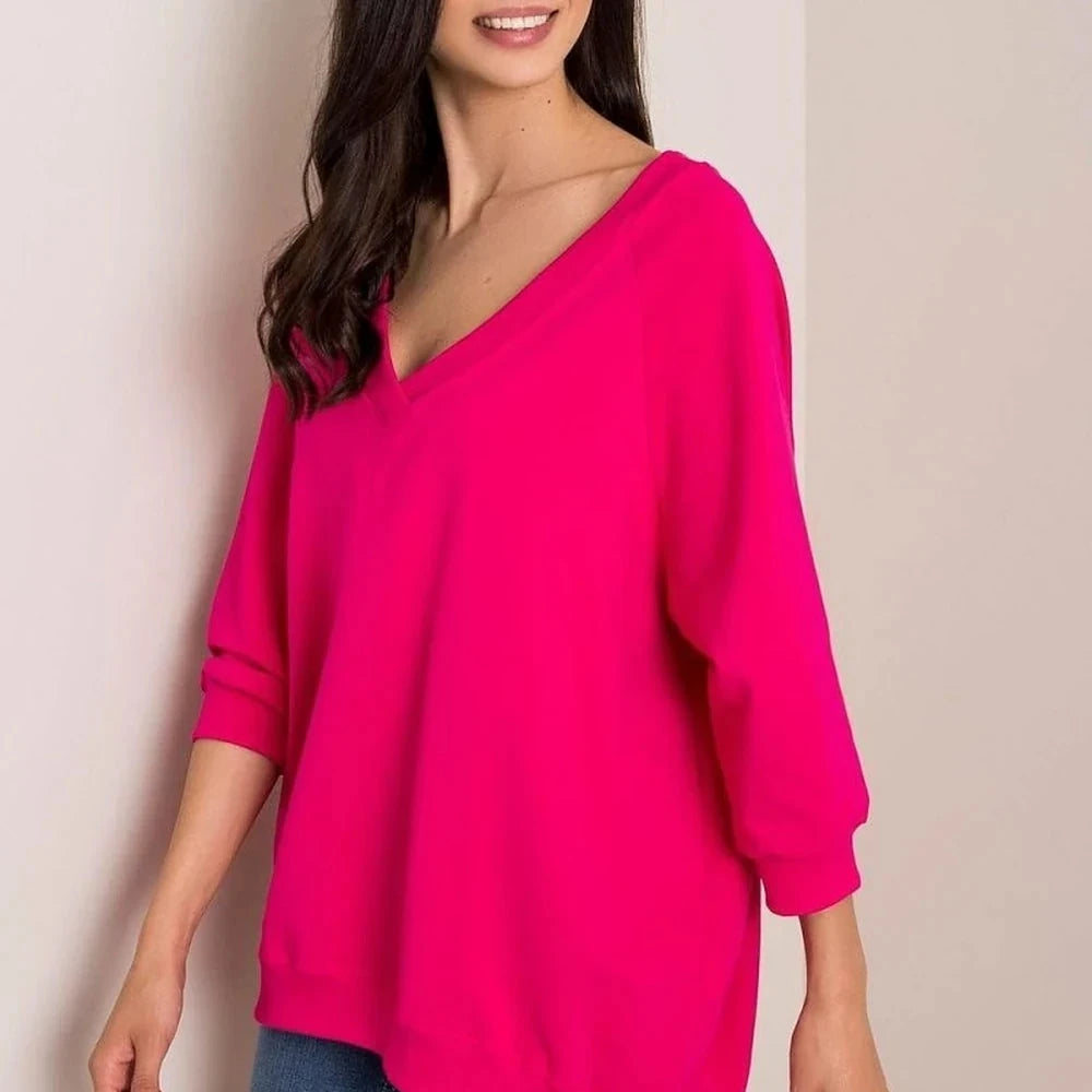 Loose Fit Sweatshirt - Cotton Spandex Blend