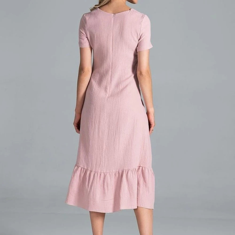 Midi Dress with Sweetheart Neckline