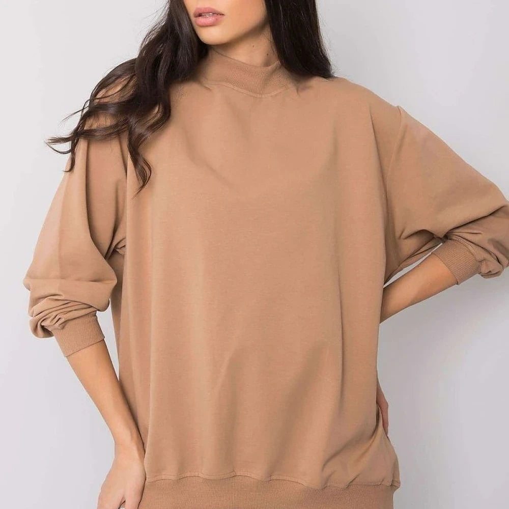 Women's Long Sleeve Stand Collar Sweatshirt