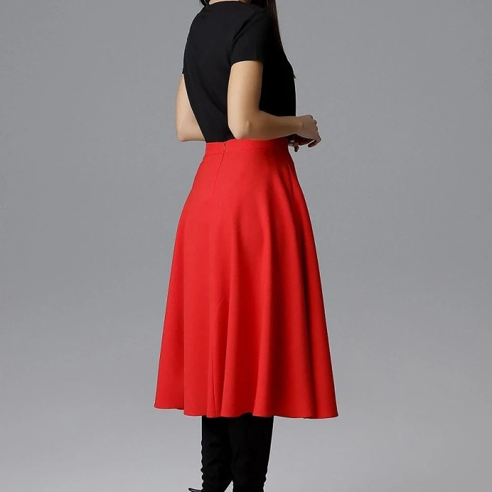 Belted Flared Skirt
