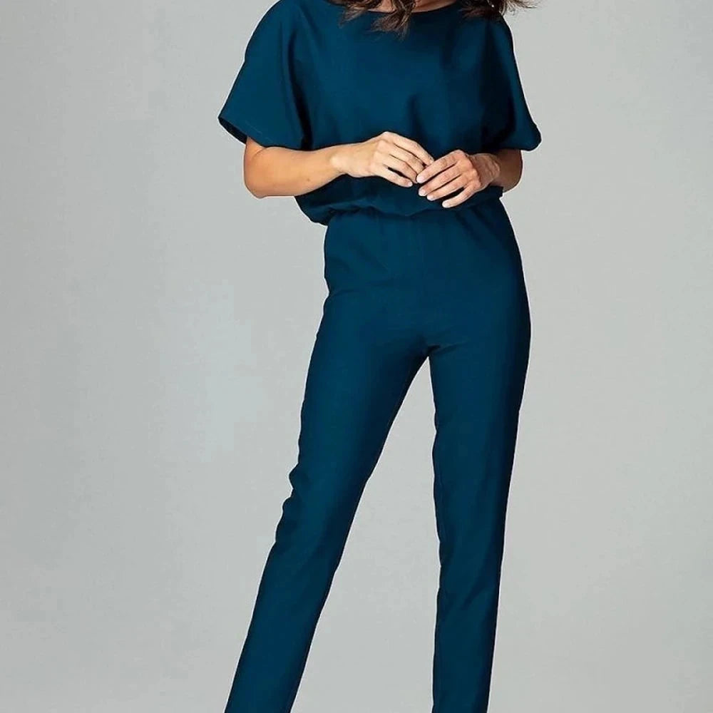 Classic Kimono Sleeve Jumpsuit with Pockets