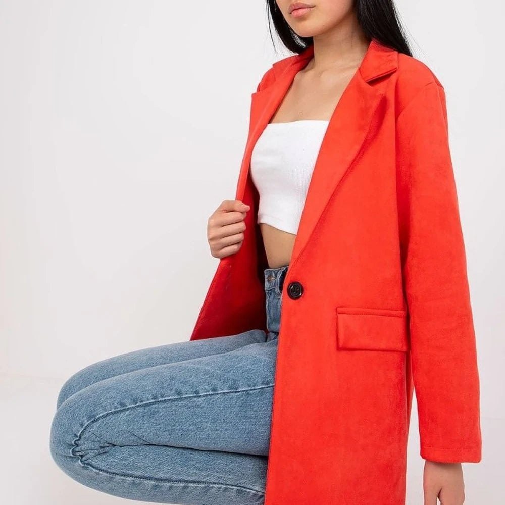Imitation Suede Zipper Jacket