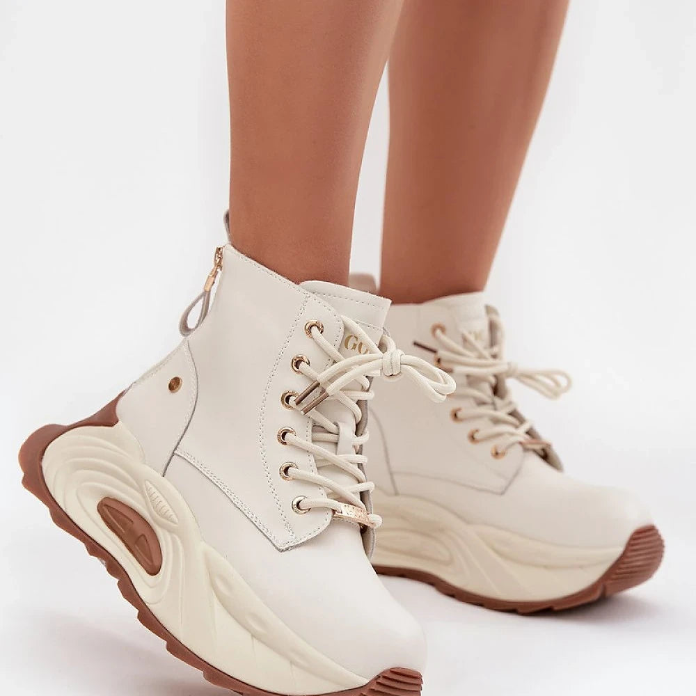 Platform Boots with Side Zippers
