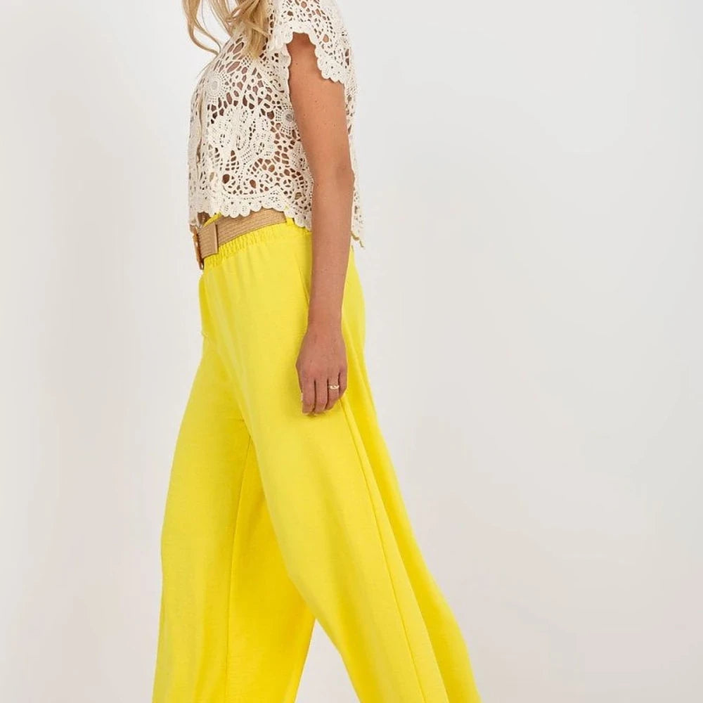 Women's Wide Leg High Rise Trousers