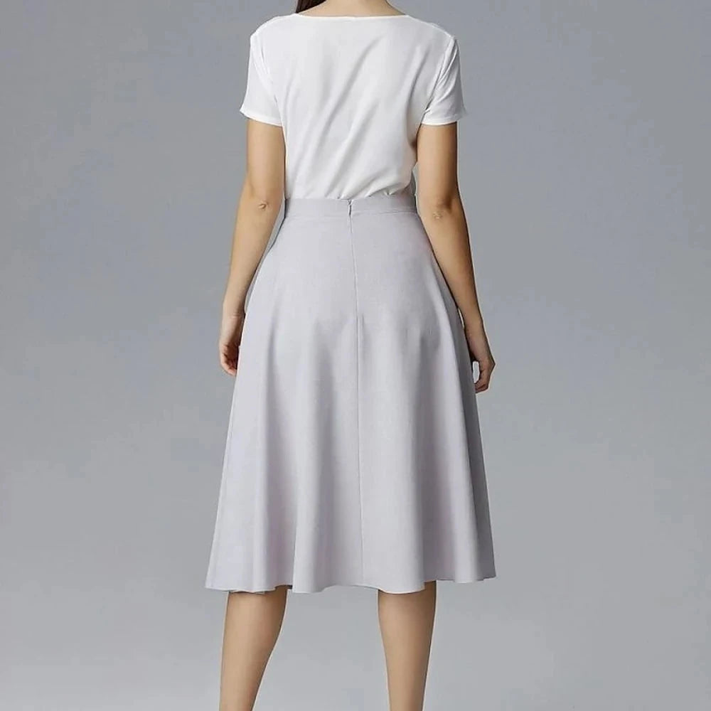 Belted Flared Skirt