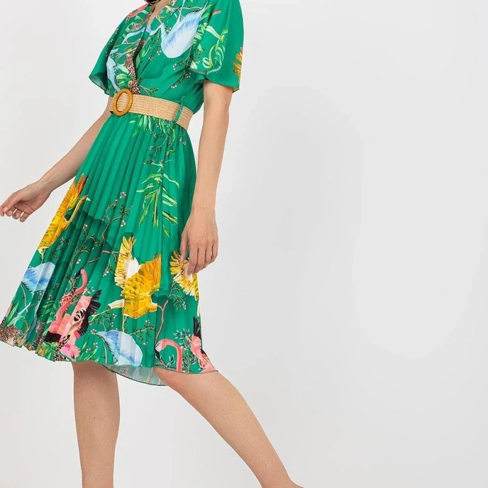 Italy Moda Day Dress with Belt