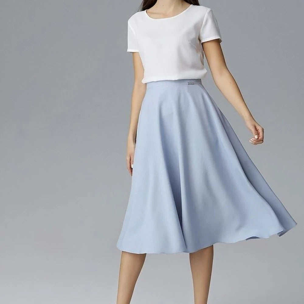 Belted Flared Skirt