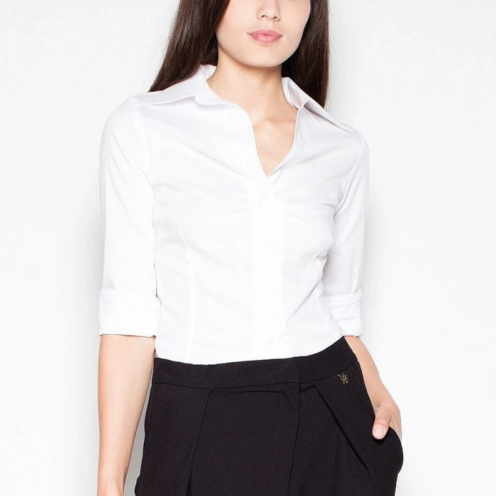 Cotton Collar Long Sleeve Shirt