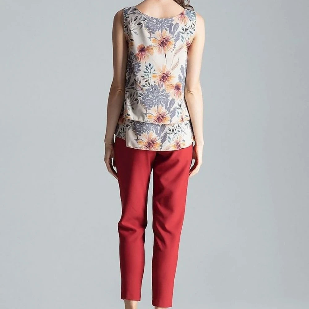 Sleeveless Flared Layer Top
