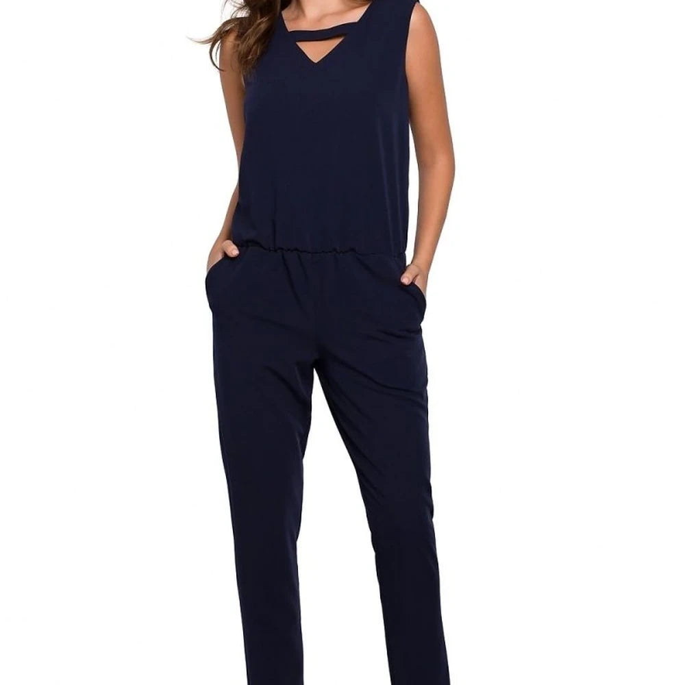 Women's Elegant Jumpsuit with Unique Neckline