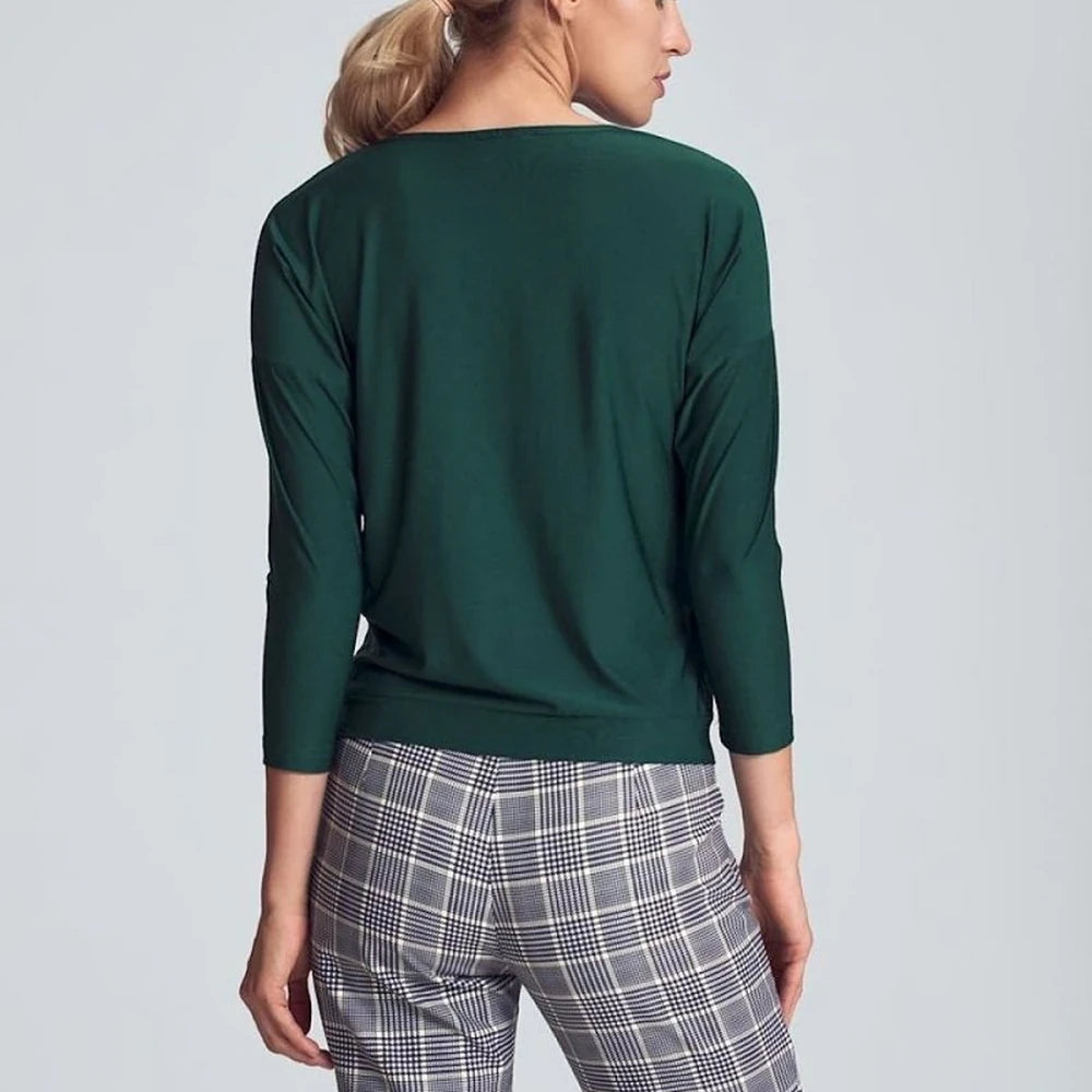 Chic Envelope Neckline Blouse