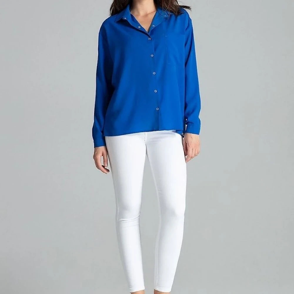 Long Sleeve Button-Up Shirt with Pocket