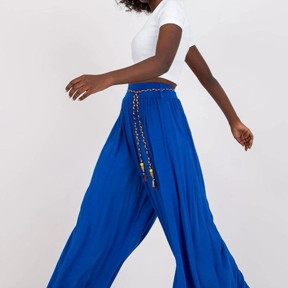 High-Waisted Wide-Leg Trousers