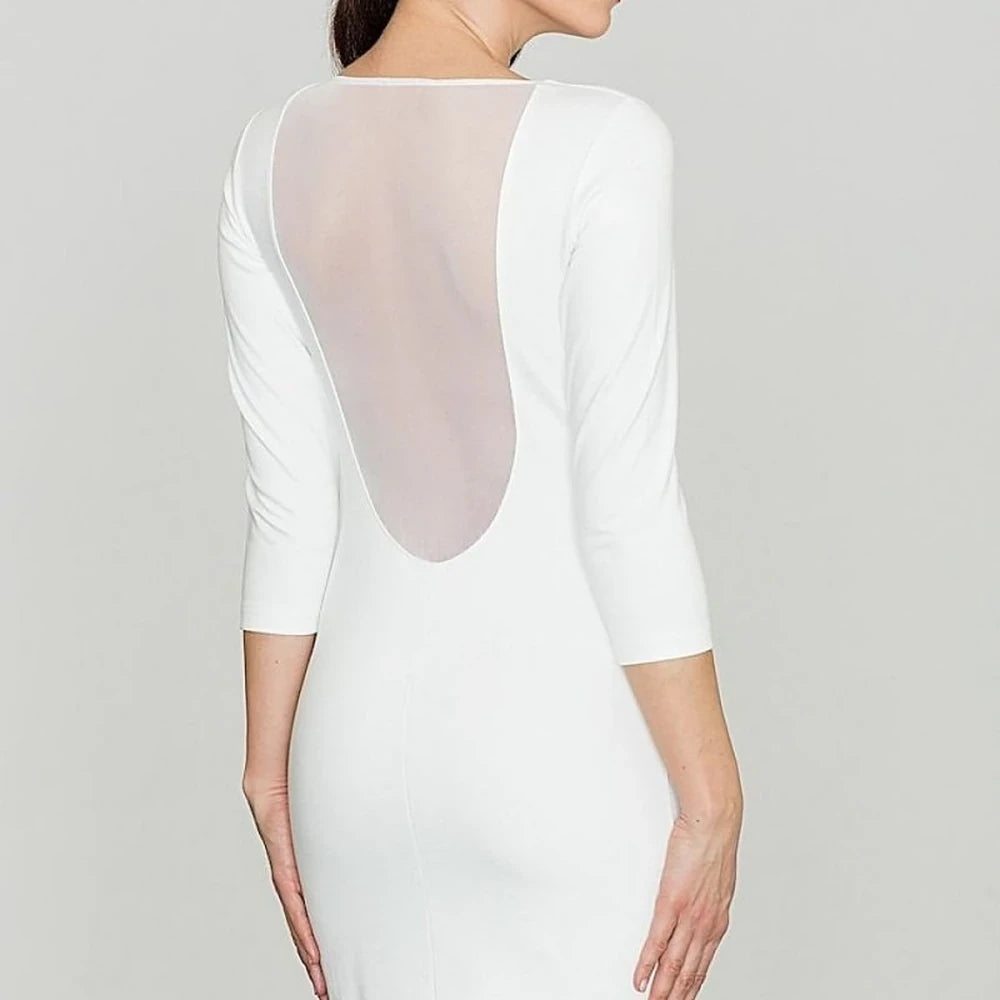 Mini Stretch Dress with Mesh Back
