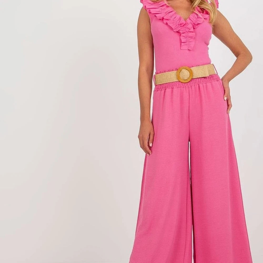 Women's Wide Leg High Rise Trousers