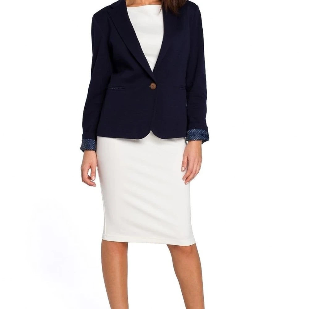 Women's Knit Blazer with Dotted Lining