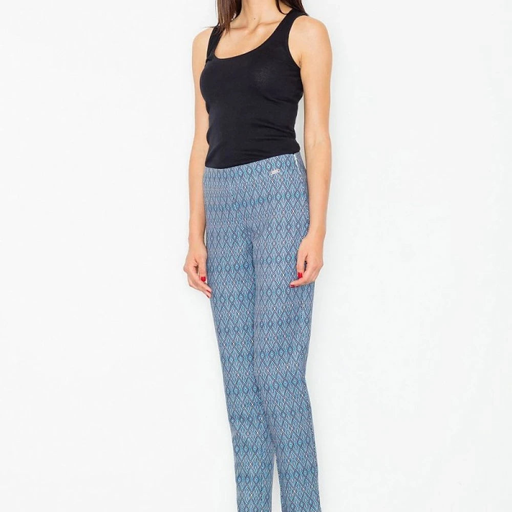 High-Waisted Trousers with Side Zip