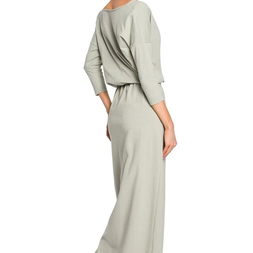 Cotton Maxi Dress with Belt