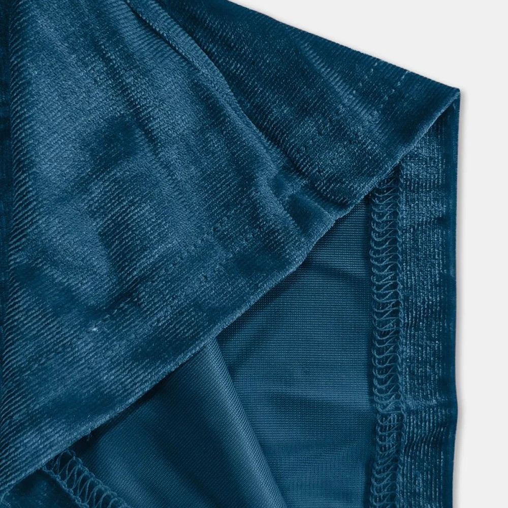 High Waist Polyester Spandex Pants - Deep Teal