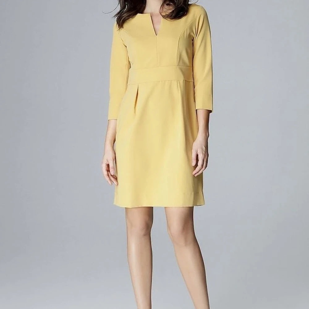 Slim Fit V-Neck Day Dress