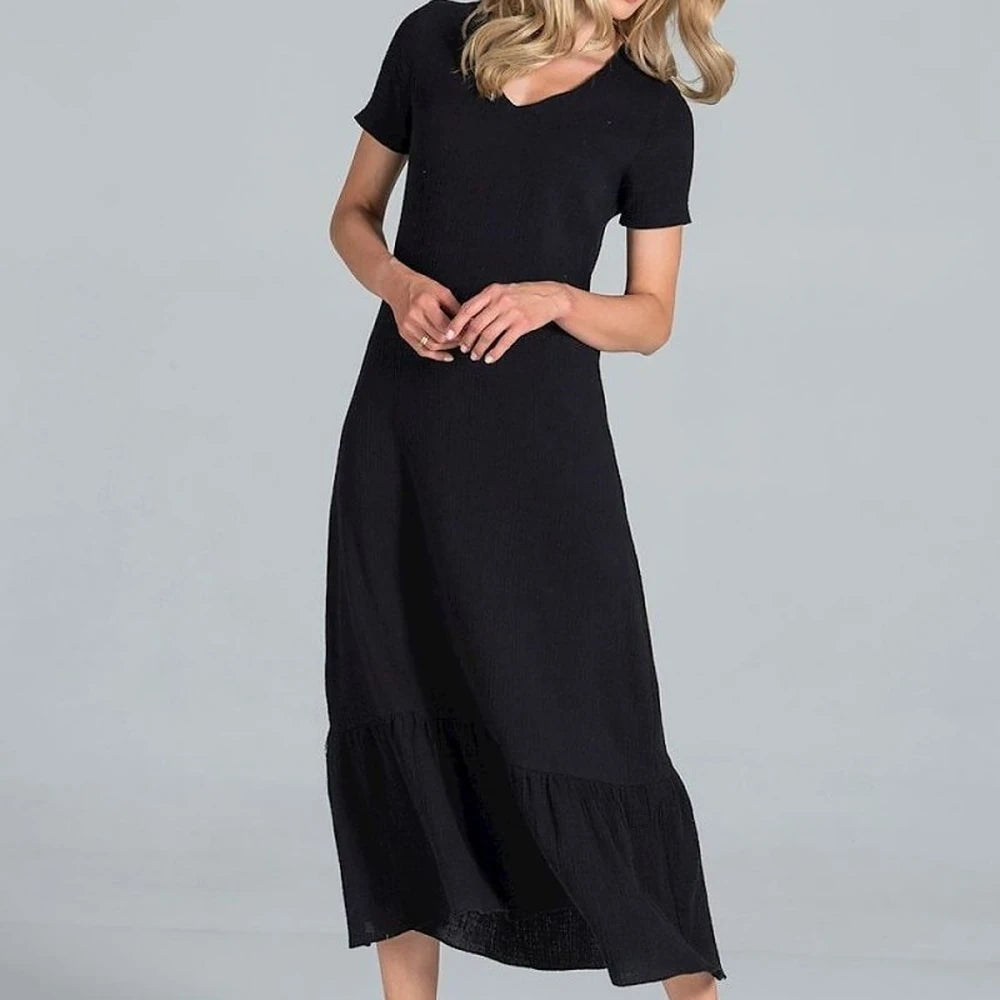 Midi Dress with Sweetheart Neckline