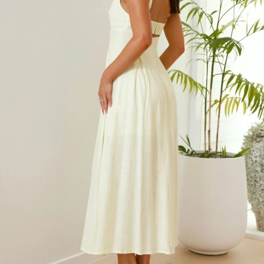 Devine Cutout Square Neck Cami Dress