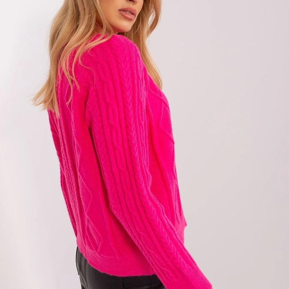 Variegated Texture Round Neck Cardigan