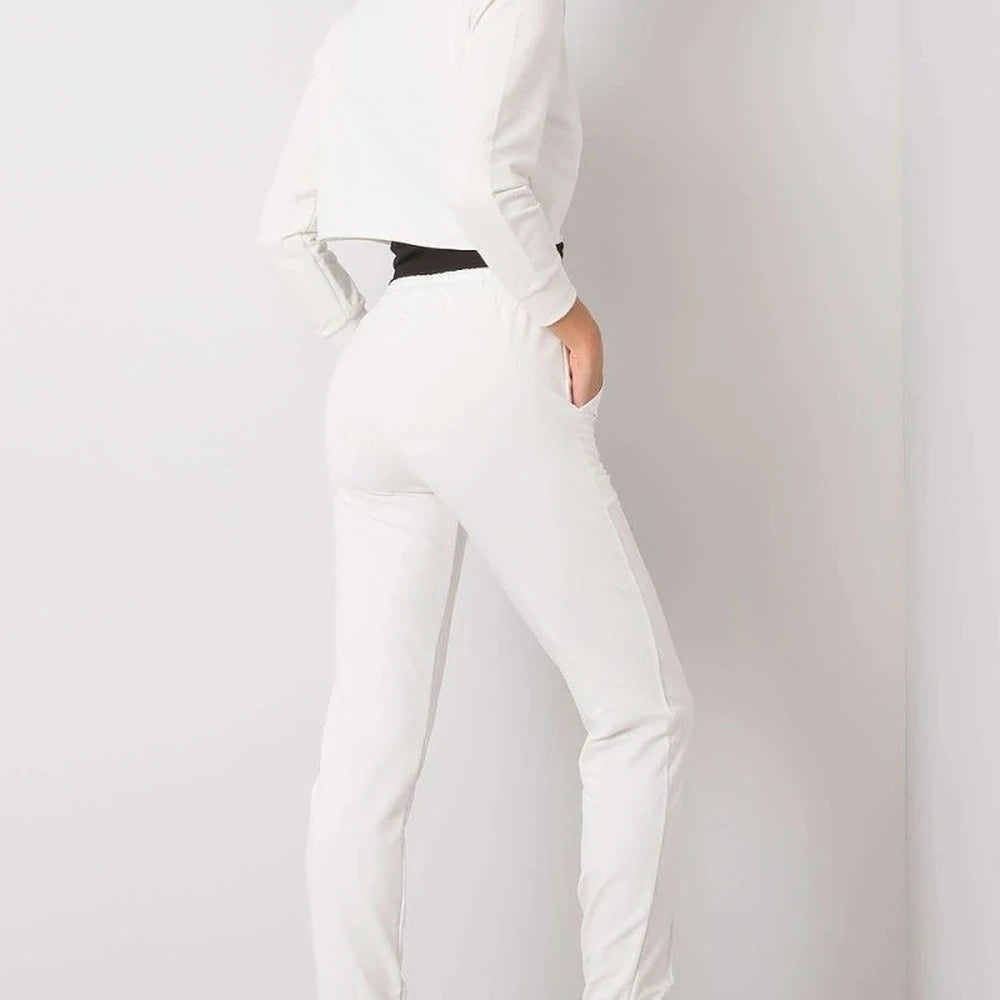 Women's Trousers Set - Cotton Polyester Elastane