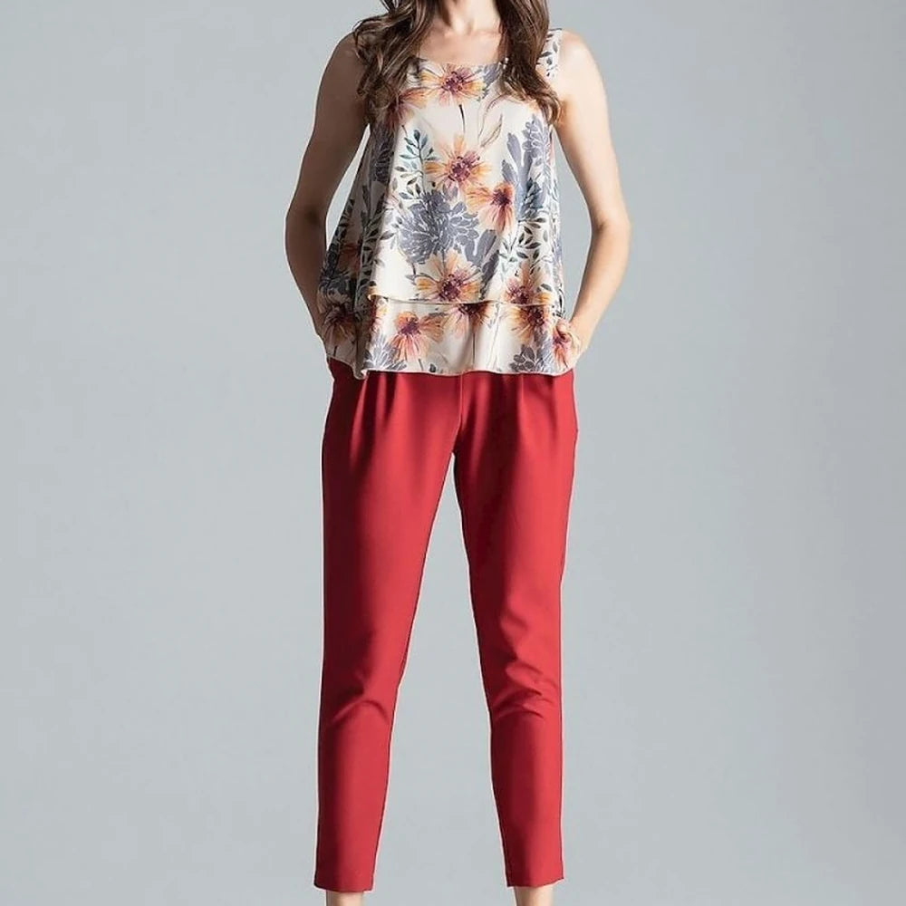 Sleeveless Flared Layer Top
