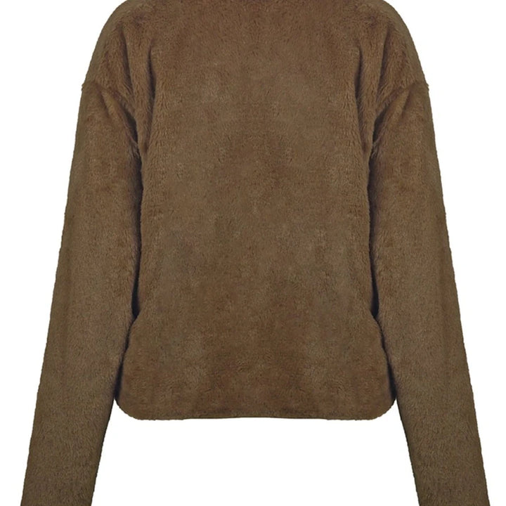 Women's Plush Open Shoulder Jacket