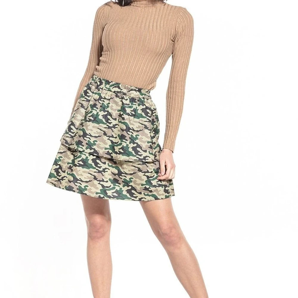 Floral Mini Skirt with Ruffles