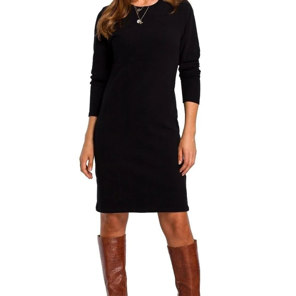 Cotton Knit Midi Dress
