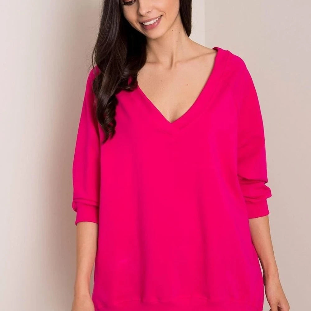 Loose Fit Sweatshirt - Cotton Spandex Blend
