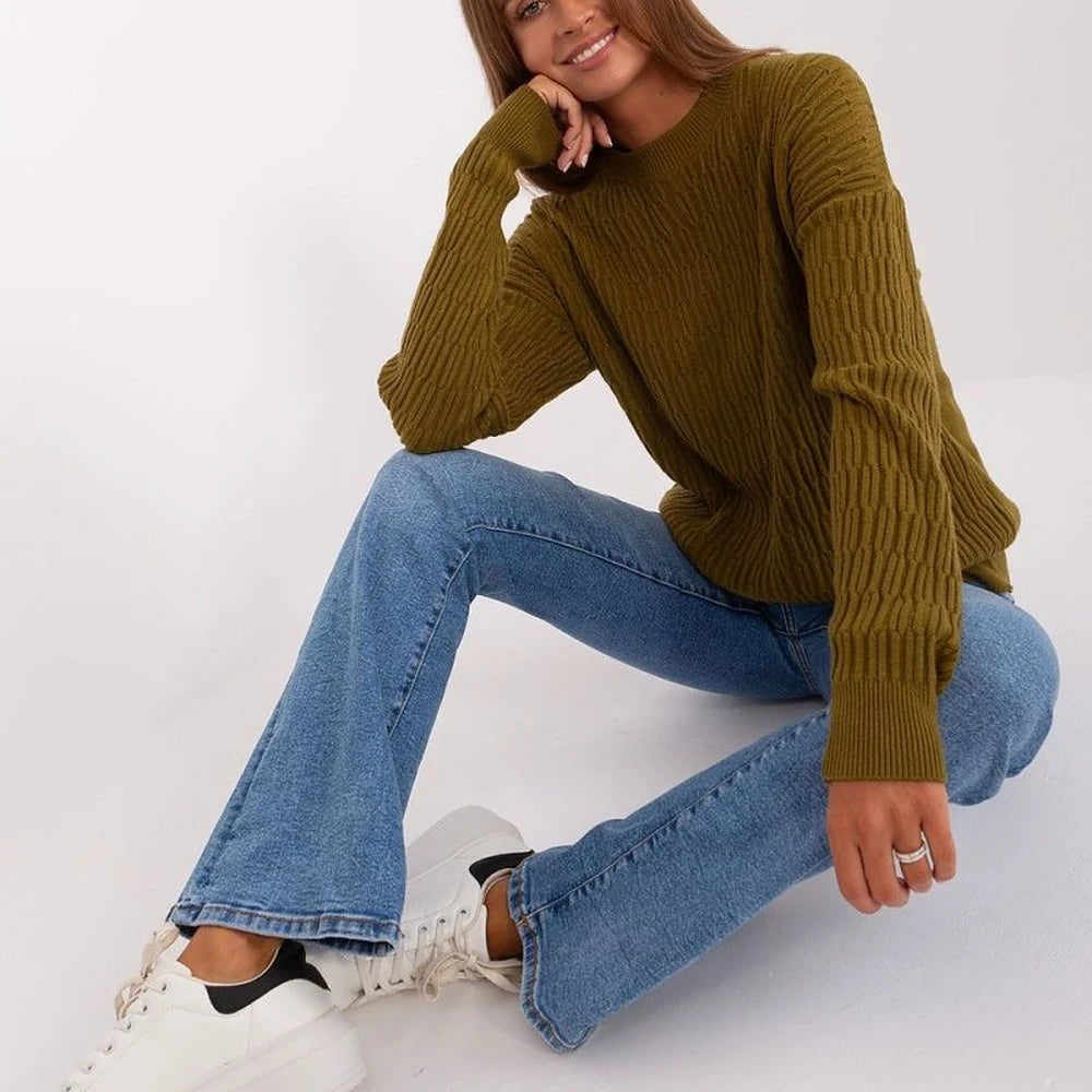 Women's Variegated Knit Sweater