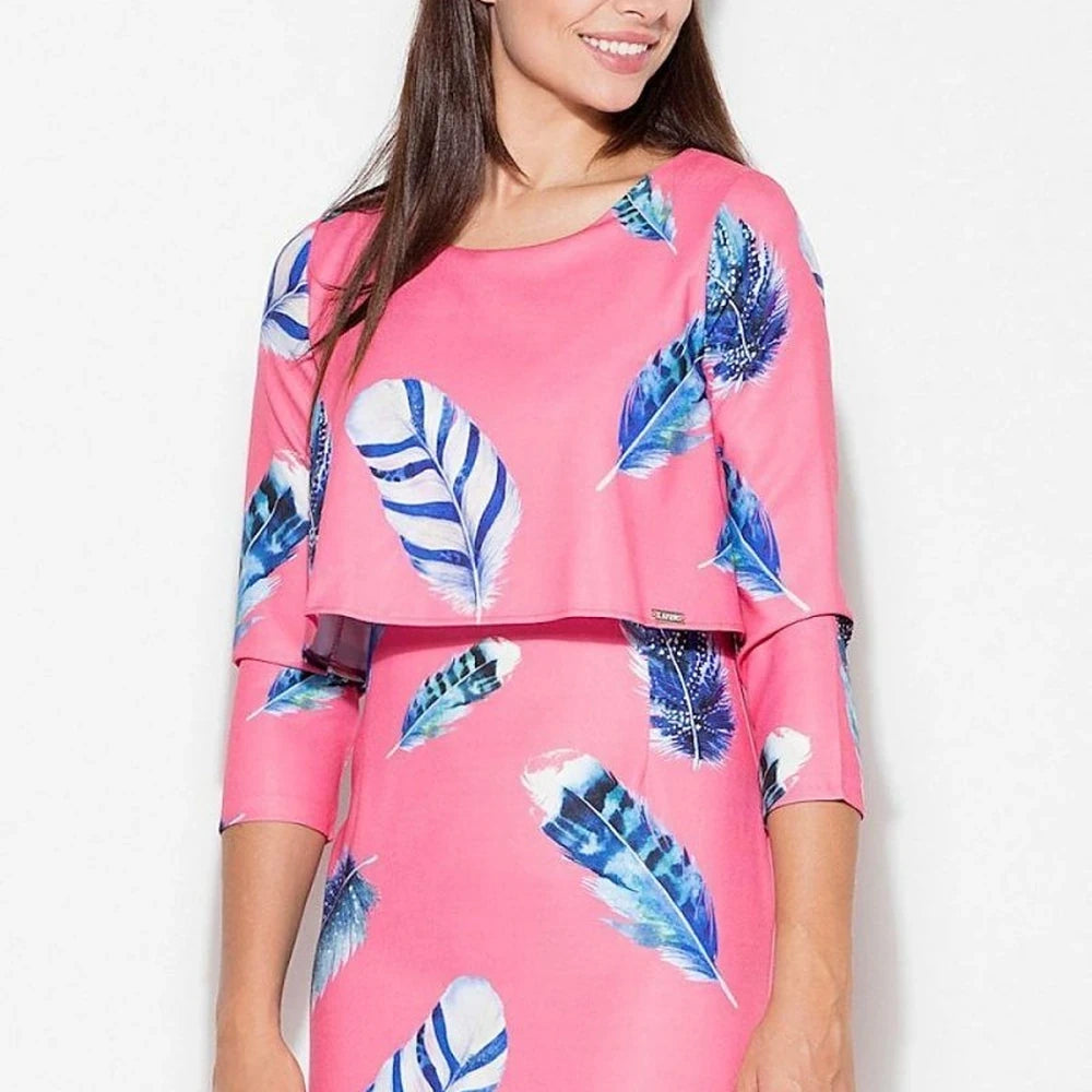 Patterned Knit Day Dress