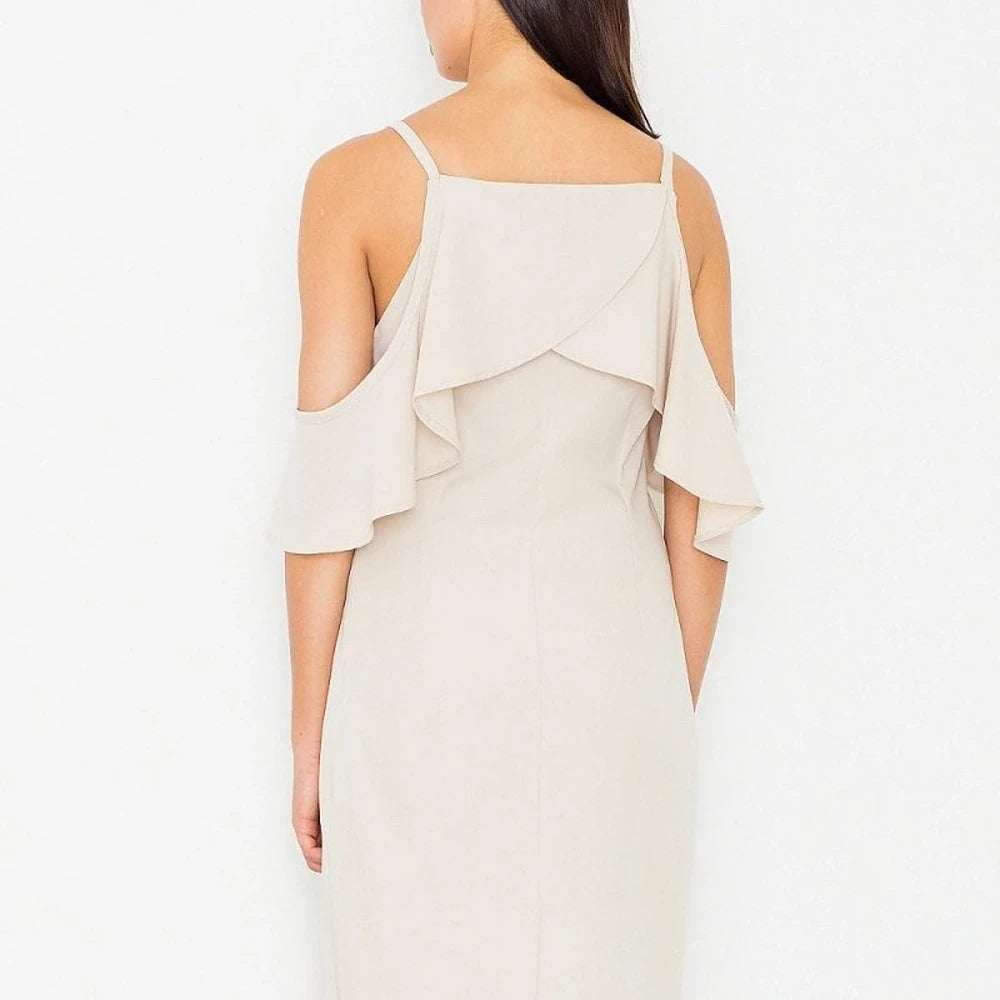 Chic Knit Dress with Frill Detail