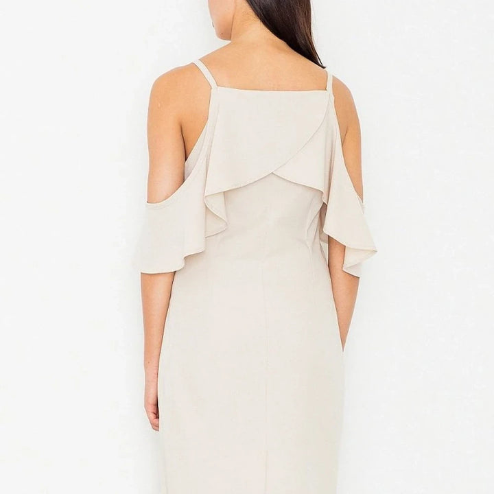 Chic Knit Dress with Frill Detail