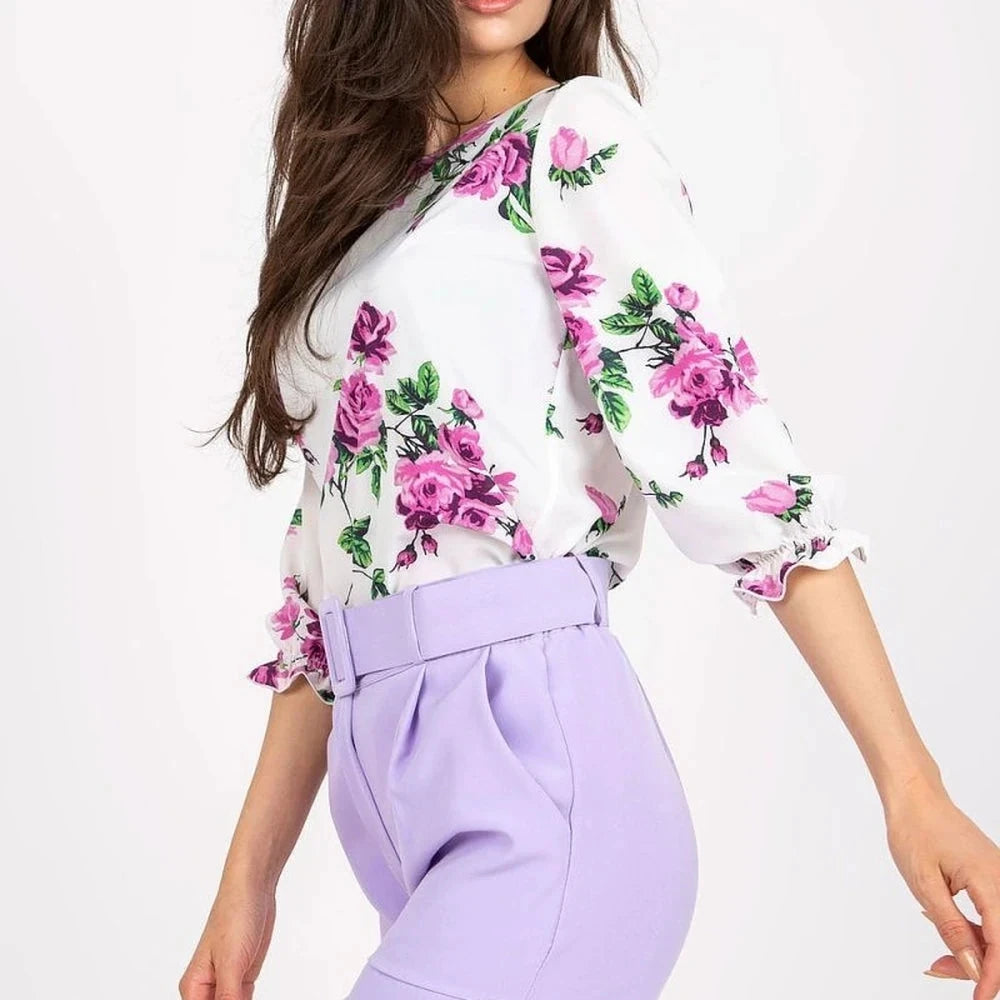 Women's Violet Spandex Polyester Shorts