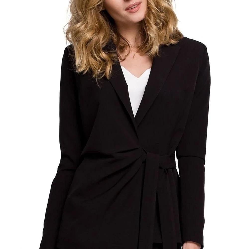Pleated Waist Jacket with Binding