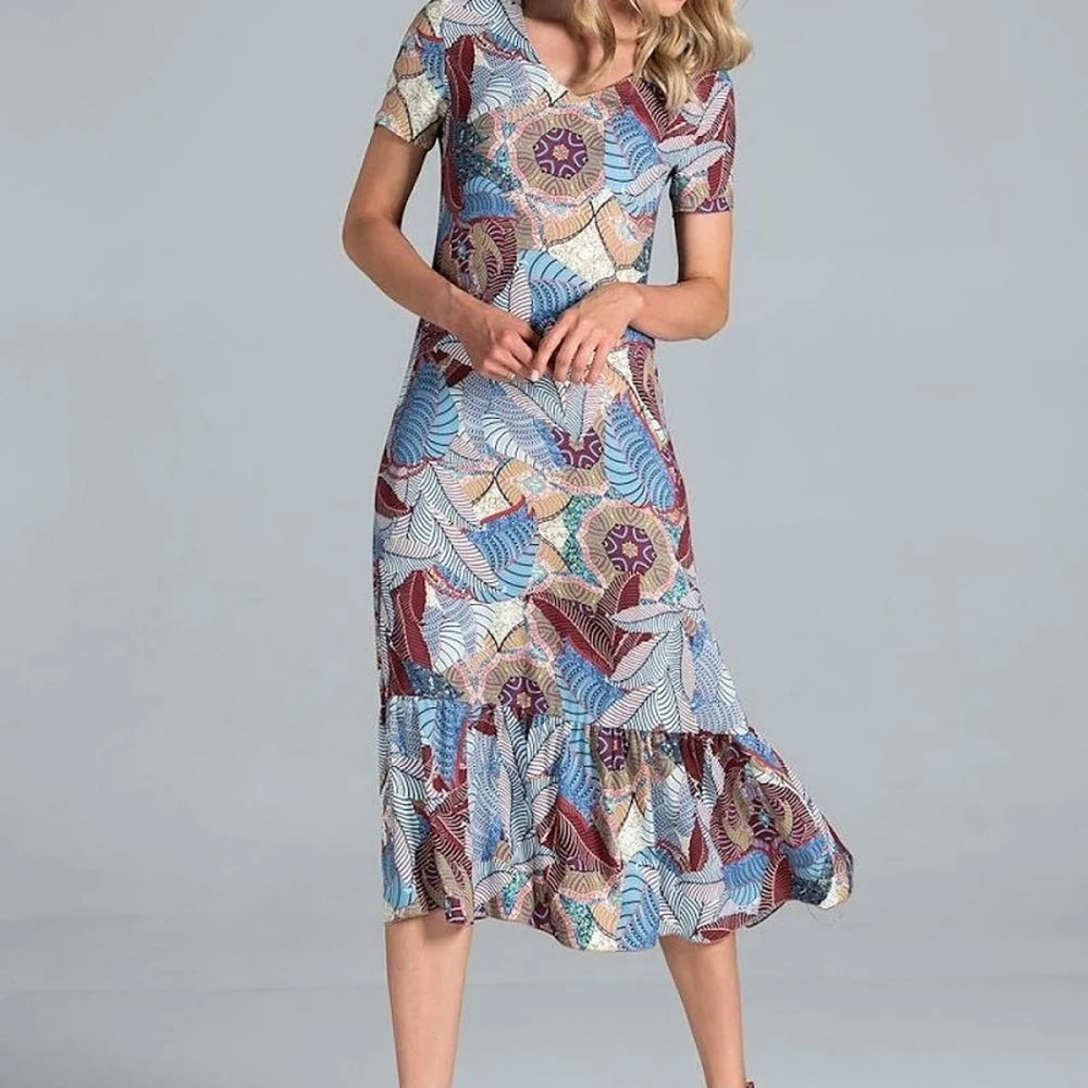 Midi Dress with Sweetheart Neckline